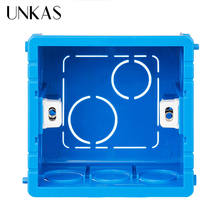 Внутренняя кассета UNKAS распределительная коробка для монтажа в стену 86, белая задняя коробка для стандартного настенного сенсорного выключателя 86 мм * 86 мм и розетки с USB 2024 - купить недорого