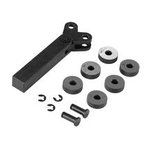 Kit de ferramentas de junta de roda dupla, 7 peças, 0.5mm, 1mm, 2mm, conjunto de ferramenta knurl de passo linear, torno de aço, conjunto de ferramentas de knuring de roda 2024 - compre barato
