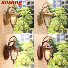 AOSONG Outdoor Wall Lamp Classical Light Retro LED Sconces Waterproof for Home Decoration 2024 - buy cheap
