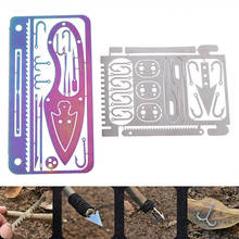 17 In1 Multi-Tool Fishing Gear Credit Card Outdoor Survival Camping Hunting Kit 2024 - buy cheap