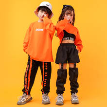 Bazwery-ropa de Hip Hop para niño, sudadera, Top corto, pantalones casuales huecos para niña, traje de baile de salón de Jazz 2024 - compra barato