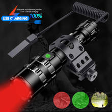 Tactical Flashlight High Lumen L2 LED Light Red/Green/White Waterproof Torch with as Outdoor Hunting Shooting Flashlight 2024 - buy cheap