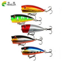 Hot Sale 5pcs/lot Fishing Lures Artificial Popper Lures With Treble 6# Hooks 7cm 9g Fishing Tackle Tool HJ081 Free Shipping 2024 - buy cheap