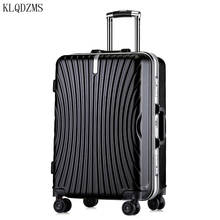 Klqdzms mala de viagem com moldura de alumínio, 20 polegadas, 24 polegadas, moda masculina, feminina, para malas 2024 - compre barato