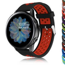Pulseira esportiva de silicone para samsung galaxy watch, 40mm 44mm respirável e substituição para relógio 20mm amazfit gts 2024 - compre barato