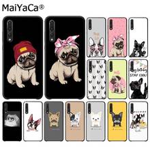 MaiYaCa Frenchies  puppy Pug Bulldog Soft black Phone Case for huawei p10 lite p20 pro lite p30 pro lite p20 lite psmart 2019 2024 - buy cheap