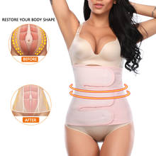 Cinta modeladora feminina pós-parto, envoltório modelador do corpo para recuperação da barriga, pós-natal 2024 - compre barato