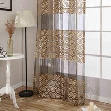 Leaves Tulle Door Window Curtain Drape Panel Sheer Scarf Valances Voilages Rideaux Voilages Window Treatments Voile Curtain CD 2024 - buy cheap