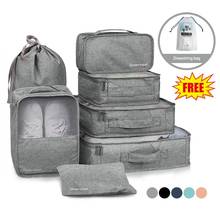 6/7pcs Travel Home Clothes Quilt Blanket Storage Bag Set Shoes Partition Tidy Organizer Wardrobe Suitcase Pouch Packing Cube Bag 2024 - buy cheap