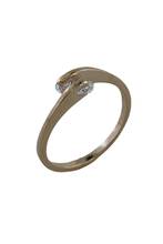 Tiny Two Zircon Stone Love Ring 925 Sterling Silver Ring 2024 - buy cheap