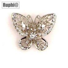 Crystals metal butterfly charm lady's boots shoes fashion ornament button bag buttons belt button decoration with screw rivets 2024 - buy cheap