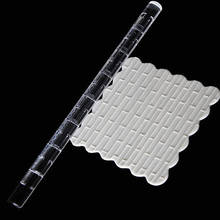 Rolo de massa transparente acrílico com onda, ferramentas para argila polímero impressão de textura de gravação diy, ferramenta para argila polímero, 1 peça 2024 - compre barato