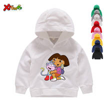 Meninas hoodies de algodão crianças puro algodão hoodies & camisolas engraçado hoodies e camisolas crianças branco da criança roupas de bebê amarelo 2024 - compre barato