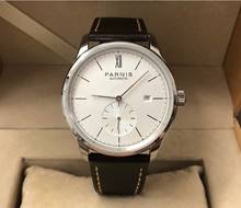 40mm PARNIS White dial Automatic Self-Wind Mechanical movement men's watch Auto Date Mechanical watches pa176-p8 2024 - buy cheap