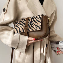 Zebra padrão pequeno quadrado saco 2020 na moda de alta qualidade couro bolsa ombro designer bolsas luxo crossbody sacos para as mulheres 2024 - compre barato