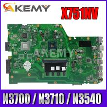 Akemy X751NV original mainboard for ASUS X751NA X751N Laptop motherboard X751NV mainboard   with 4GB-RAM N3700 / N3710 / N3540 2024 - buy cheap