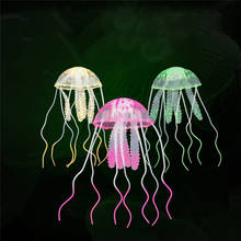 4 pçs/lote Glowing Effect Artificial Jellyfish Decoração Do Aquário Do Tanque de Peixes Decoração Do Aquário Ornamento Mini Peixe Debaixo D' Água 2024 - compre barato