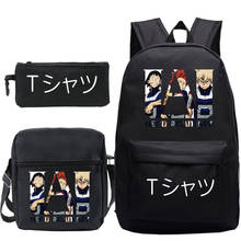 3pcs/set School Bag Teenage Girls Kids Children Backpack Travel Shoulder Bag Child Schoolbag My Hero Boku No Hero Anime Backpack 2024 - buy cheap