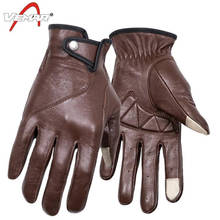 Motorcycle Gloves Touch Screen Genuine Leather  Men Motorbike Full Finger Gloves Retro Motocross Moto Gloves Guantes Moto 2024 - buy cheap