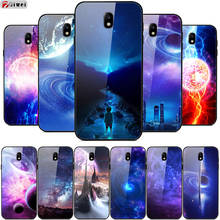 For Samsung Galaxy J7 2017 J730 Case Tempered Glass Star Planet Cover Glass Back Case For Samsung J7 Pro J 7 2017 Bumper Fundas 2024 - buy cheap