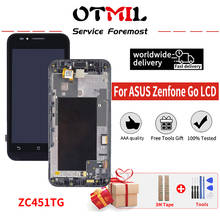 Original 4.5" LCD For ASUS Zenfone Go ZC451TG LCD Display Touch Screen Digitizer  For ASUS Zenfone Go 4.5 LCD Display With Frame 2024 - buy cheap