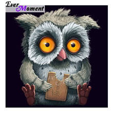 Ever Moment Diamond Painting Owl Biscuits Artwork 5D DIY Full Square Round Drill Picture Rhinestone Diamond Embroidery ASF1918 2024 - buy cheap