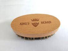 Novo estilo 1 pçs masculino escova de barbear portátil mini javali cerda barba escova bigode cuidados com a barba 8.5x4.5cm 2024 - compre barato