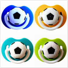 1pcs Football Pacifier Silicone Funny Nipple Dummy Baby Soother Joke Prank Toddler Orthodontic Nipples Teether Baby Christmas 2024 - buy cheap