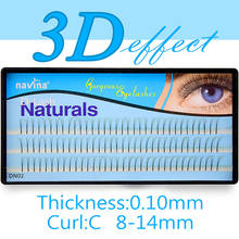 Navina 3D Effect Individual Grafting False Cluster Eyelash Faux 3D Mink Eyelashes Extension Natural Soft Makeup Cilia Eye Lashes 2024 - buy cheap