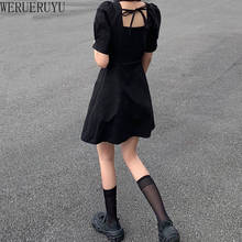 WERUERUYU Summer Dress 2020 Fall Women Sexy Casual Knit Mini Dresses Ladies Solid Short Sleeve Bodycon Dress 2024 - buy cheap