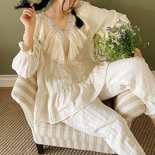 Cotton Pajamas Women  Pajamas Set INS Lady Sleepwear Pajamas 2024 - buy cheap
