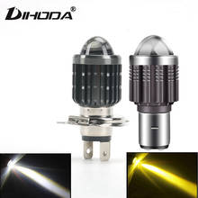 3000LM H4 LED HS1 BA20D LED Dual Color Projector Lens White Yellow H6 Motorcycle Headlight Hi/Lo Bulb Scooter E-Bike Fog Lamp 2024 - buy cheap