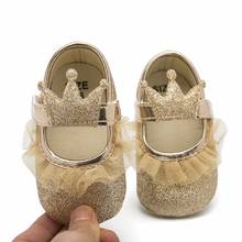 Обувь принцессы для маленьких девочек от 0 до 18 месяцев; Летняя дышащая повседневная обувь с мягкой подошвой; Обувь для маленьких девочек 2024 - купить недорого