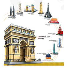 Bloques de construcción del arco del Triomphe para niños, juguete de arquitectura, famoso edificio de Francia, puerta de la Victoria, educativo, juguete de cumpleaños 2024 - compra barato