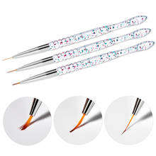 1/3 PCS UV Gel Drawing Painting Nail Liner Brush Acrylic Nail Pen French Nail Mixed Colors Gourd Handle Nail Art DIY Tool 2024 - buy cheap