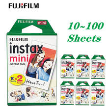 Fujifilm-instax mini filme, 10 20 30 40 50 60 100 folhas, 3 polegadas para fuji mini 9 polaroid instantâneo, câmera fotográfica 8 7s 70 90 7c 2024 - compre barato