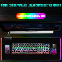 Alfombrilla de ratón LED para Gaming, alfombrilla de ratón para teclado de gran tamaño, RGB, colorida y luminosa, para ordenador de escritorio y PC 2024 - compra barato