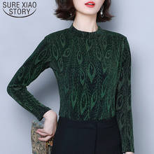 Blusas Mujer De Moda 2021 Autumn Long Sleeve Women Shirts Pullover Slim Elegant Print Womens Tops and Blouses Plus Size 7103 50 2024 - buy cheap