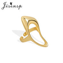 Jisensp Minimalist Irregular Hollow Ellipse Gold Silver Color Punk Geometric Ring for Women Simple Creative Open Rings Bijoux 2024 - buy cheap
