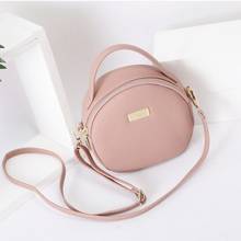 Small Round Women Bag Pu Leather Crossbody Bag For Women Mini Female Totes Handbag Small Lady Shoulder Bag 2024 - buy cheap