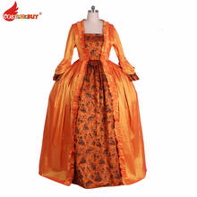 Costumebuy-vestido medieval de la reina de Versalles, vestido de la recreación, Teatro victoriano, guerra Civil, Rococo naranja 2024 - compra barato