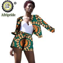 2019 africano roupas para mulheres dashiki outfir impressão tops camisa blusa + ancara calças 2 peça conjunto shorts cera afripride s1926032 2024 - compre barato