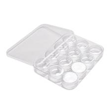 Transparent 12 Grid Nail Art Storage Box Jewelry Rhinestone Dried Flower Case Clear Plastic Empty Container For Beads Organizer 2024 - buy cheap
