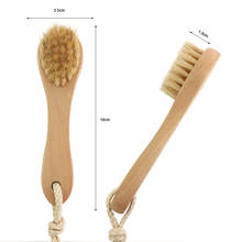 Natural Bristle Exfoliation Bath Brush Fat Removal Shower Bbrush Wooden Massage Long Wooden Handle Dry Brushing D40 2024 - buy cheap