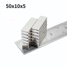 Neodymium Magnet Block Rectangular Rare Earth Magnets N35 Super Powerful 50 X 10 X 5MM NdFeB Magnet 2024 - buy cheap