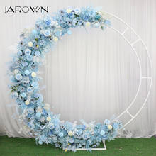Jarown linha de flores, personalizado, parede de flores, flor azul, hortências, casamento, fundo de mesa, decoração de flores 2024 - compre barato