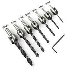 4Pcs/7Pcs Drills countersunk head drilling Bit Set 3 Tips Woodworking drill 3,4,5,6,7,8,10mm 2024 - buy cheap