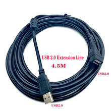 Cable de extensión USB 2,0, Cable de datos macho a hembra, transmisión de alta velocidad, Cable de extensión USB con anillo magnético 2024 - compra barato