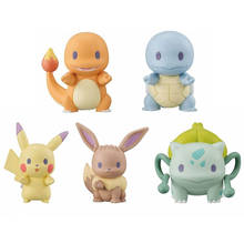 5Pcs/Set Cartoon Charmander Squirtle Bulbasaur Eevees Pika Action Figure Dolls Toys Anime pokemones Figure Toys Gifts for Kids 2024 - buy cheap