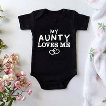 My Aunty Loves Me Newborn Baby Bodysuit Cute Baby Romper Short Sleeve Body Baby Playsuit Cotton Baby Gift Clothes 2024 - buy cheap